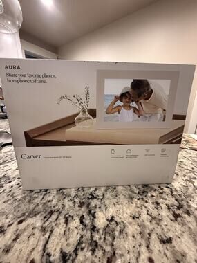 NEW Aura Carver 10.1” WiFi Digital Picture Frame – Chalk – Great Gift